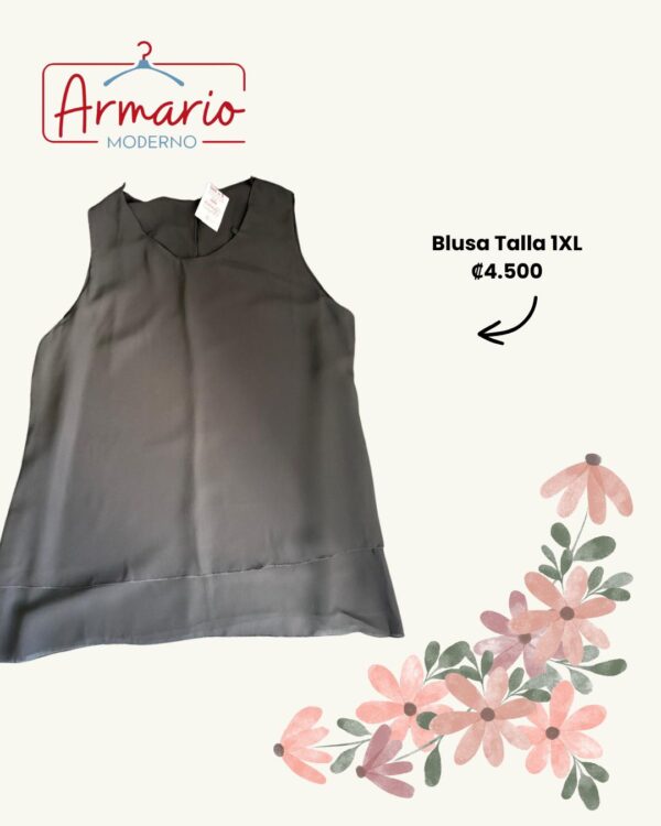 Blusa sin mangas negra