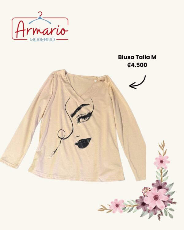 Blusa manga larga