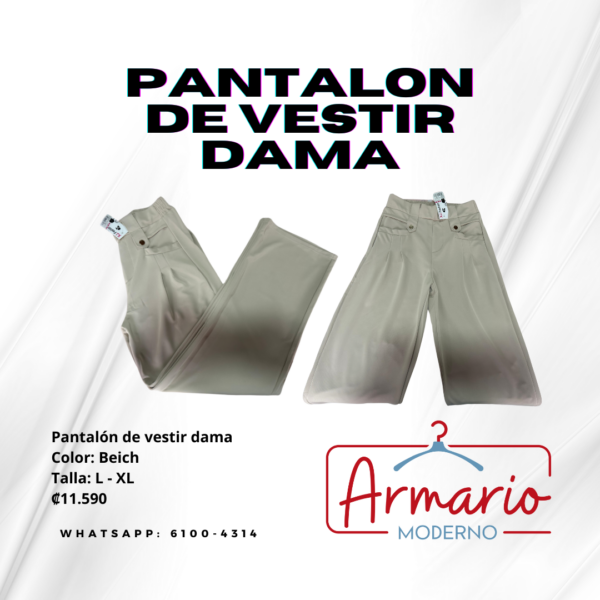 Pantalón estilo vestir y palazo