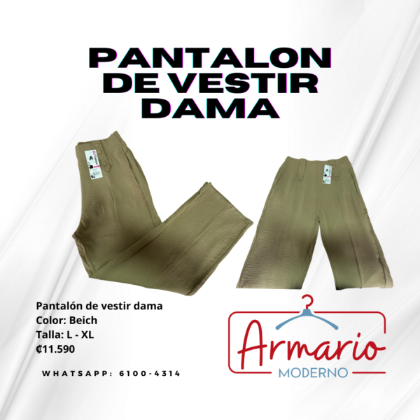 Pantalón estilo vestir y palazo