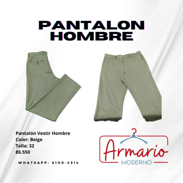 Pantalon de Vestir Hombre