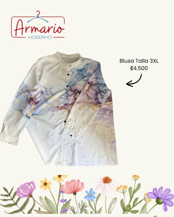 Blusa manga larga botones